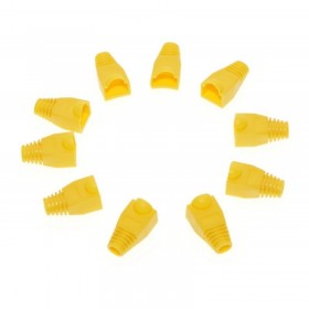 Set 10 protectii pentru conector UTP RJ45 elSales ELS-PMUGA, material plastic, galben