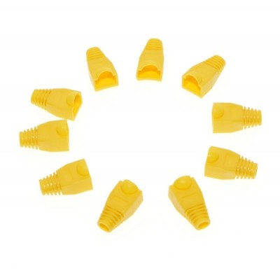 Set 10 protectii pentru conector UTP RJ45 elSales ELS-PMUGA, material plastic, galben