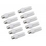 Set 10 Becuri Economice , Forma 3U , Alb , Fasung E27 , Intensitate 6400 K