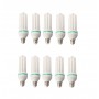 Set 10 Becuri Economice , Forma 4U , 26 W , Alb , Fasung E27 , Intensitate 6400 K